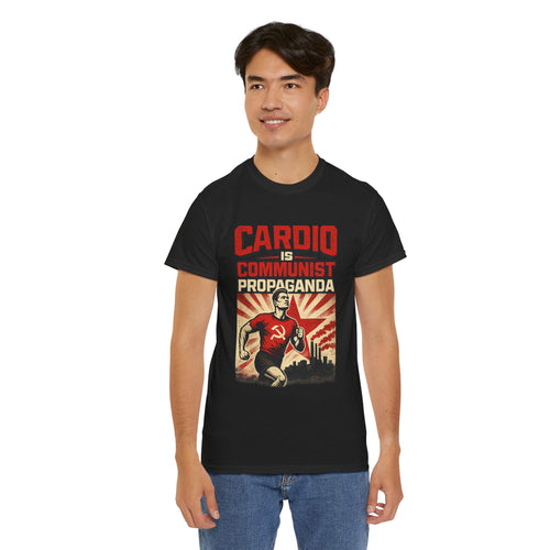 Cardio Is Communist Propaganda Retro Fitness T-Shirt