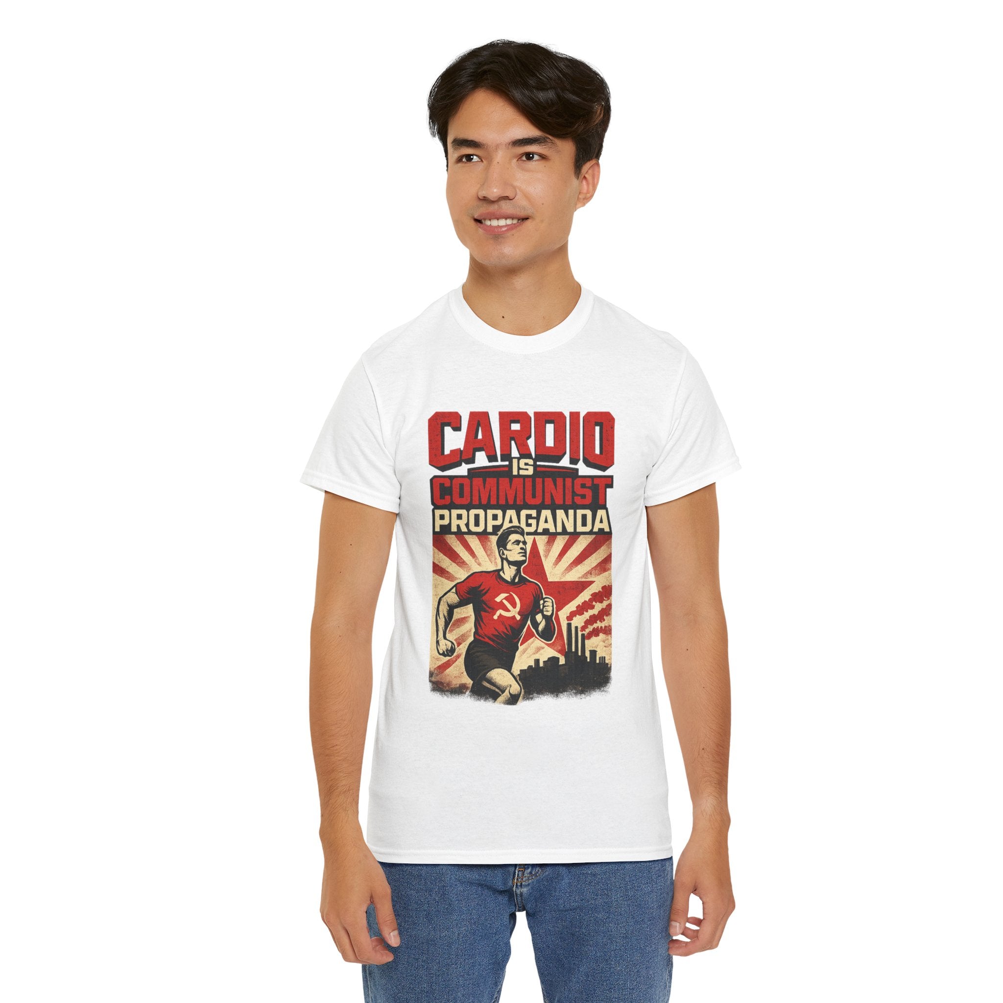 Cardio Is Communist Propaganda Retro Fitness T-Shirt