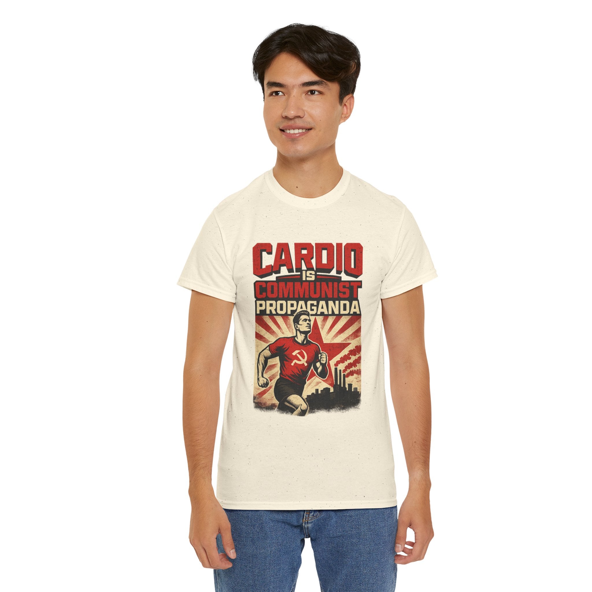 Cardio Is Communist Propaganda Retro Fitness T-Shirt