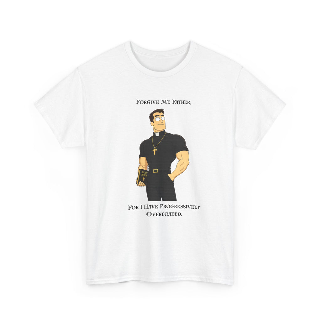 T-Shirt — "Forgive Me Father, For I Have Procrastinated" Funny Priest Cartoon Tee