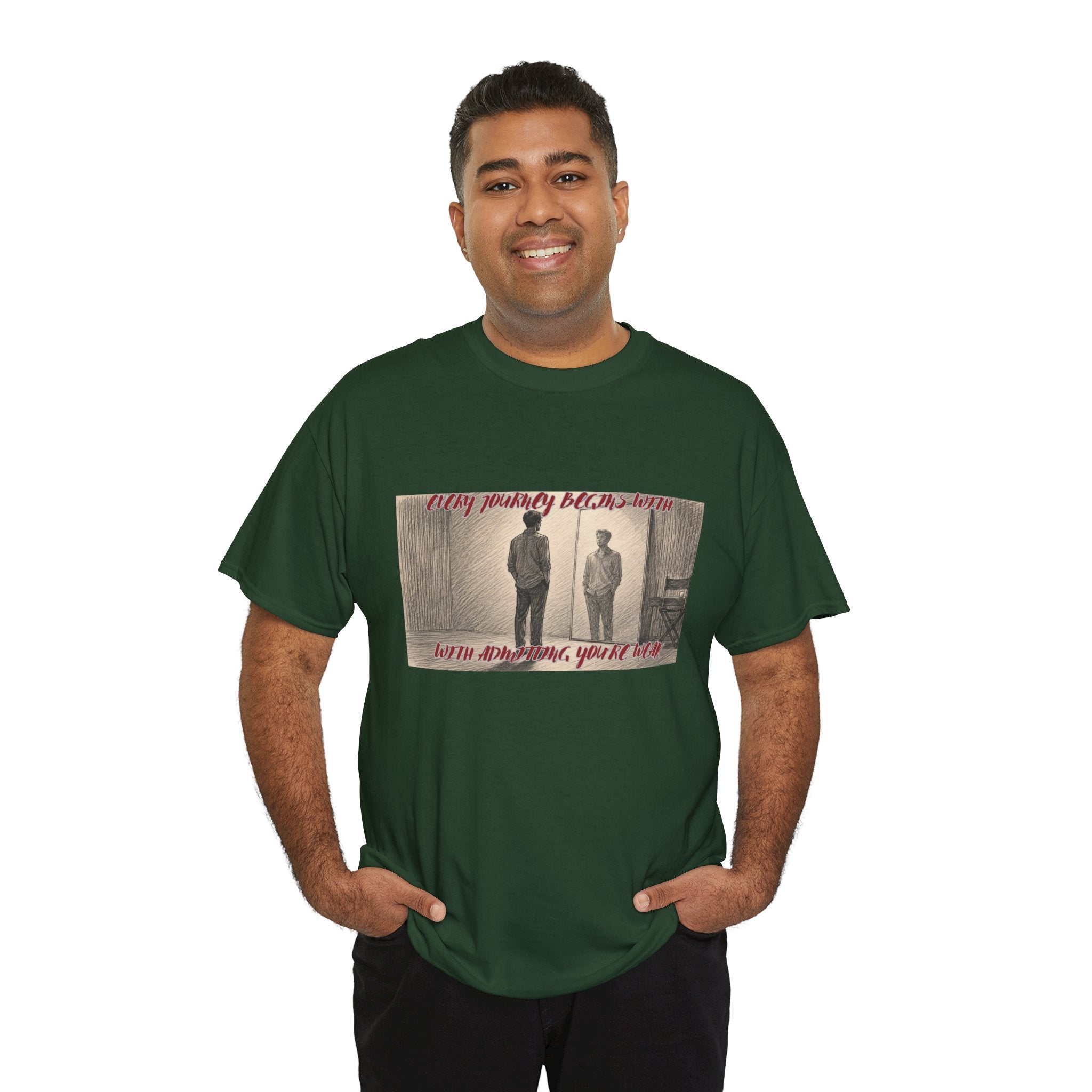 Vintage Photo Tee — “Every Journey Begins When You Start, You’ll Fly” Graphic T-Shirt