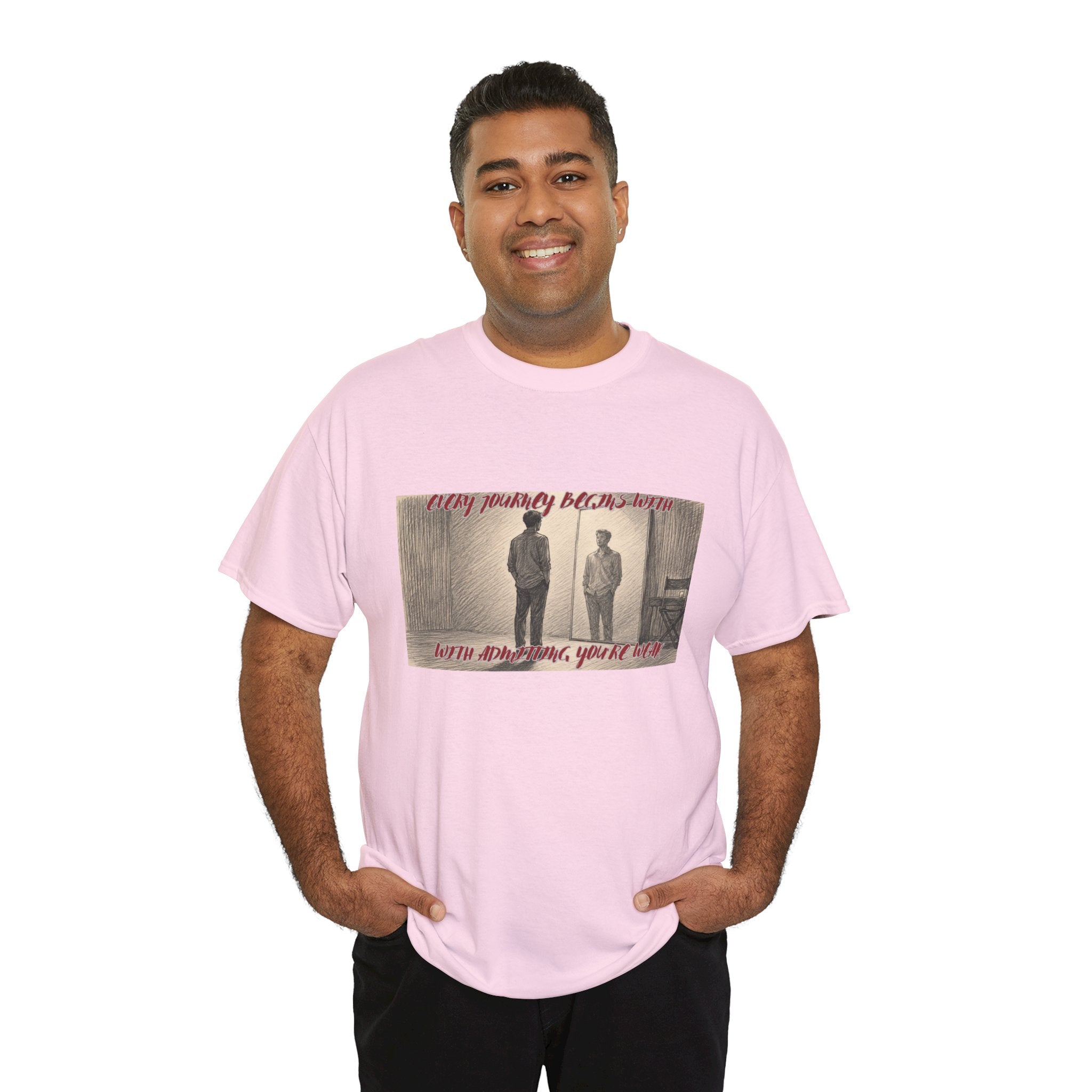 Vintage Photo Tee — “Every Journey Begins When You Start, You’ll Fly” Graphic T-Shirt