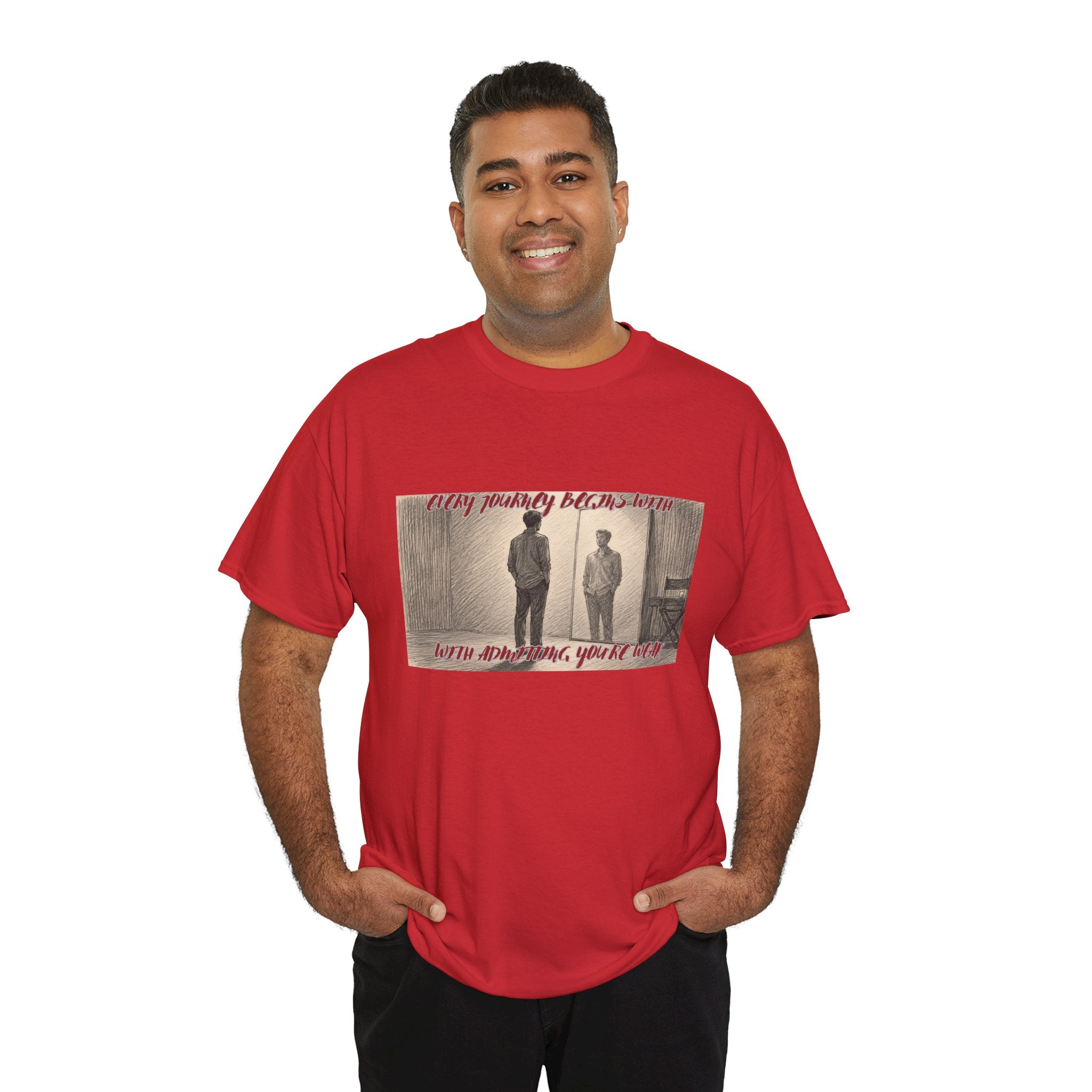 Vintage Photo Tee — “Every Journey Begins When You Start, You’ll Fly” Graphic T-Shirt