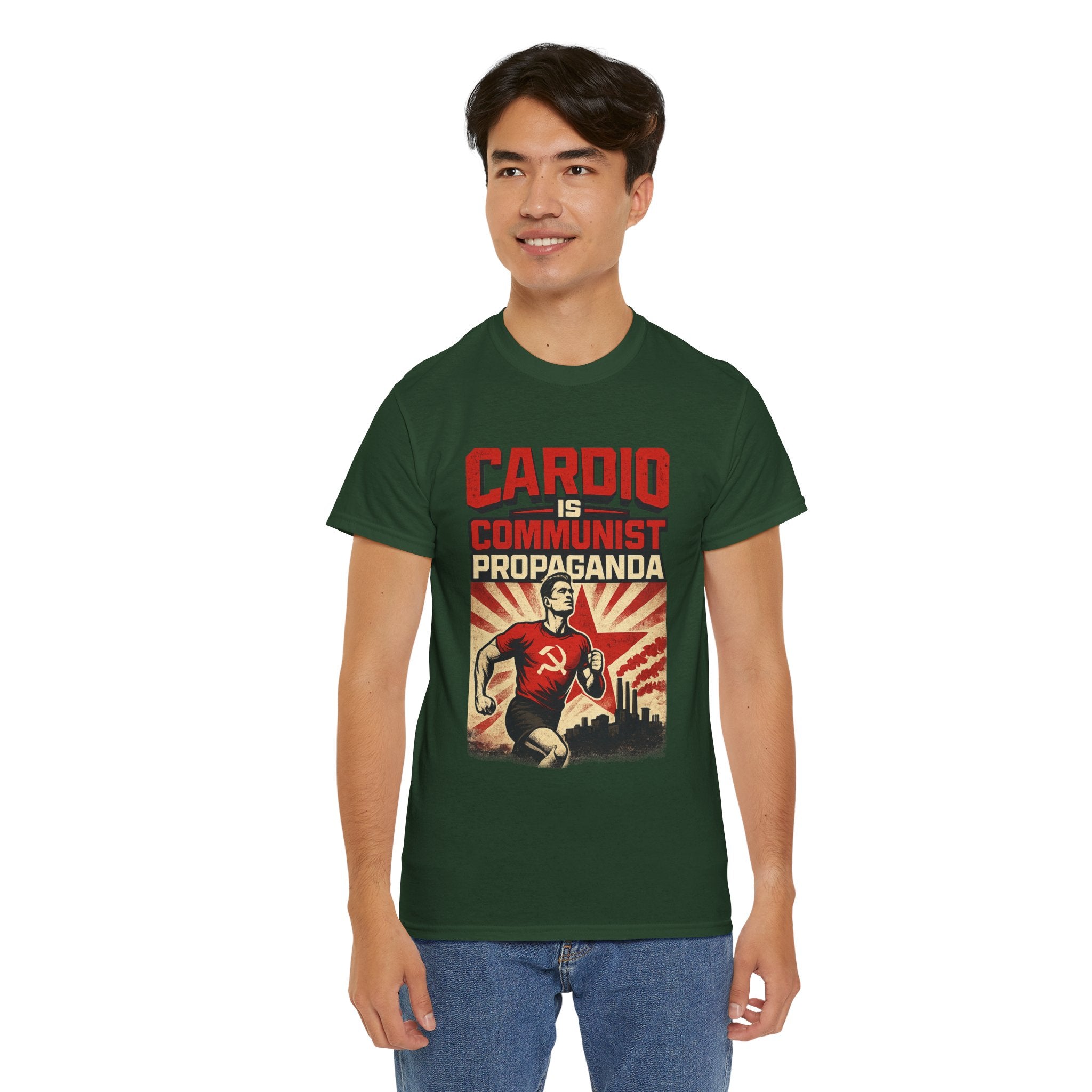 Cardio Is Communist Propaganda Retro Fitness T-Shirt