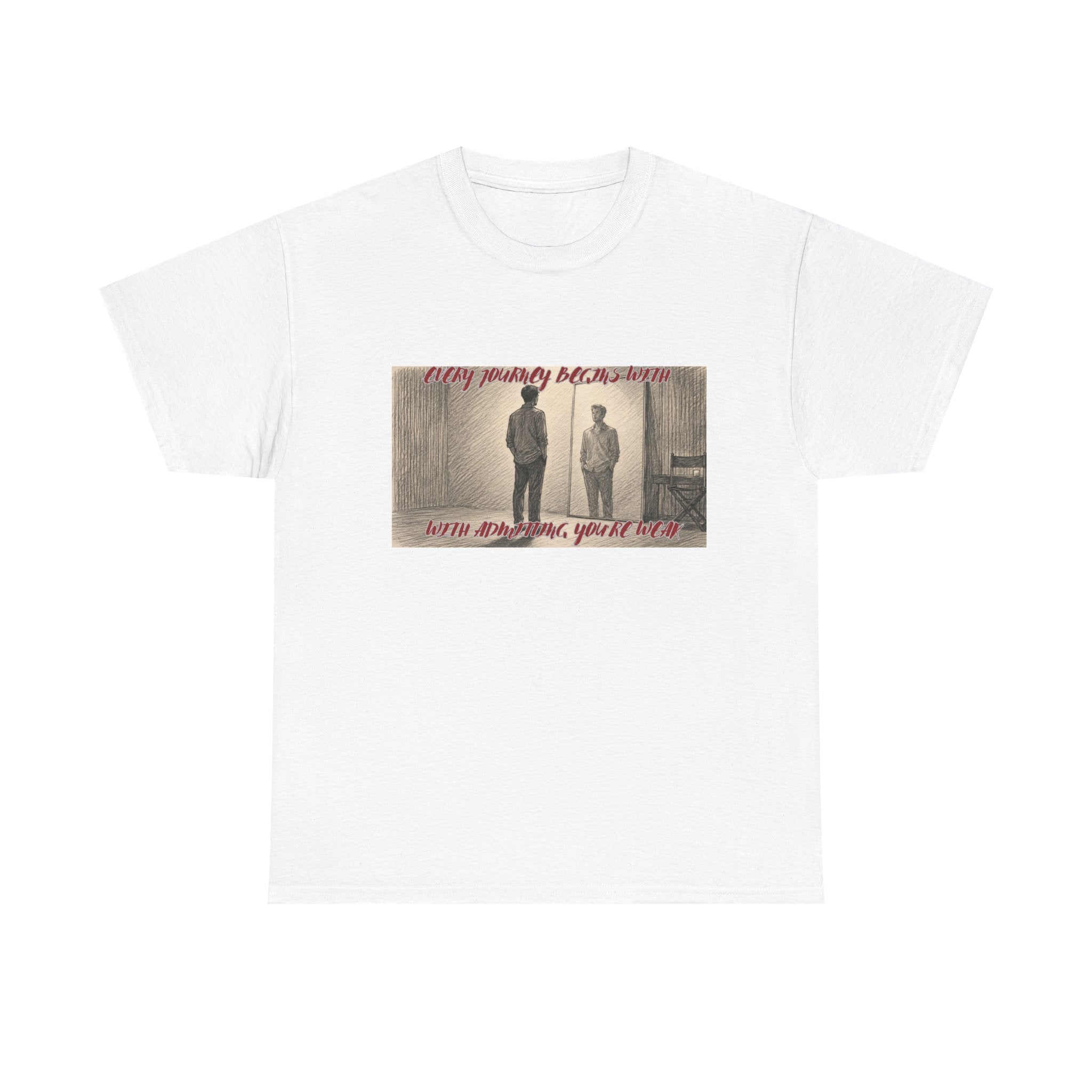 Vintage Photo Tee — “Every Journey Begins When You Start, You’ll Fly” Graphic T-Shirt