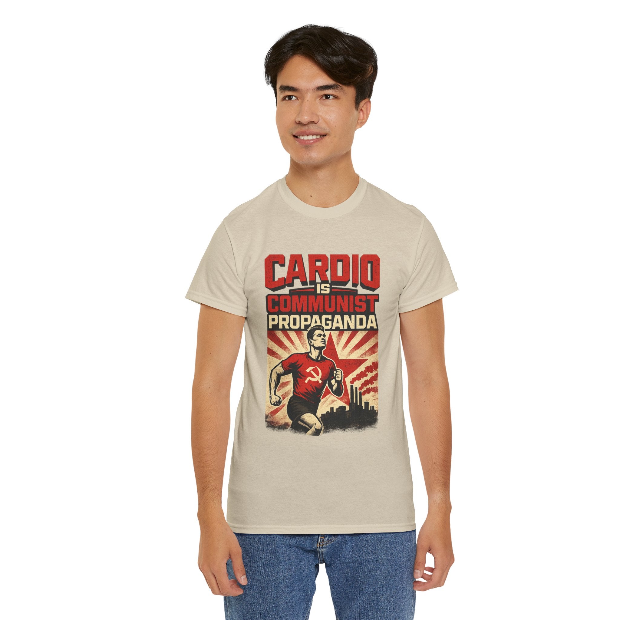 Cardio Is Communist Propaganda Retro Fitness T-Shirt