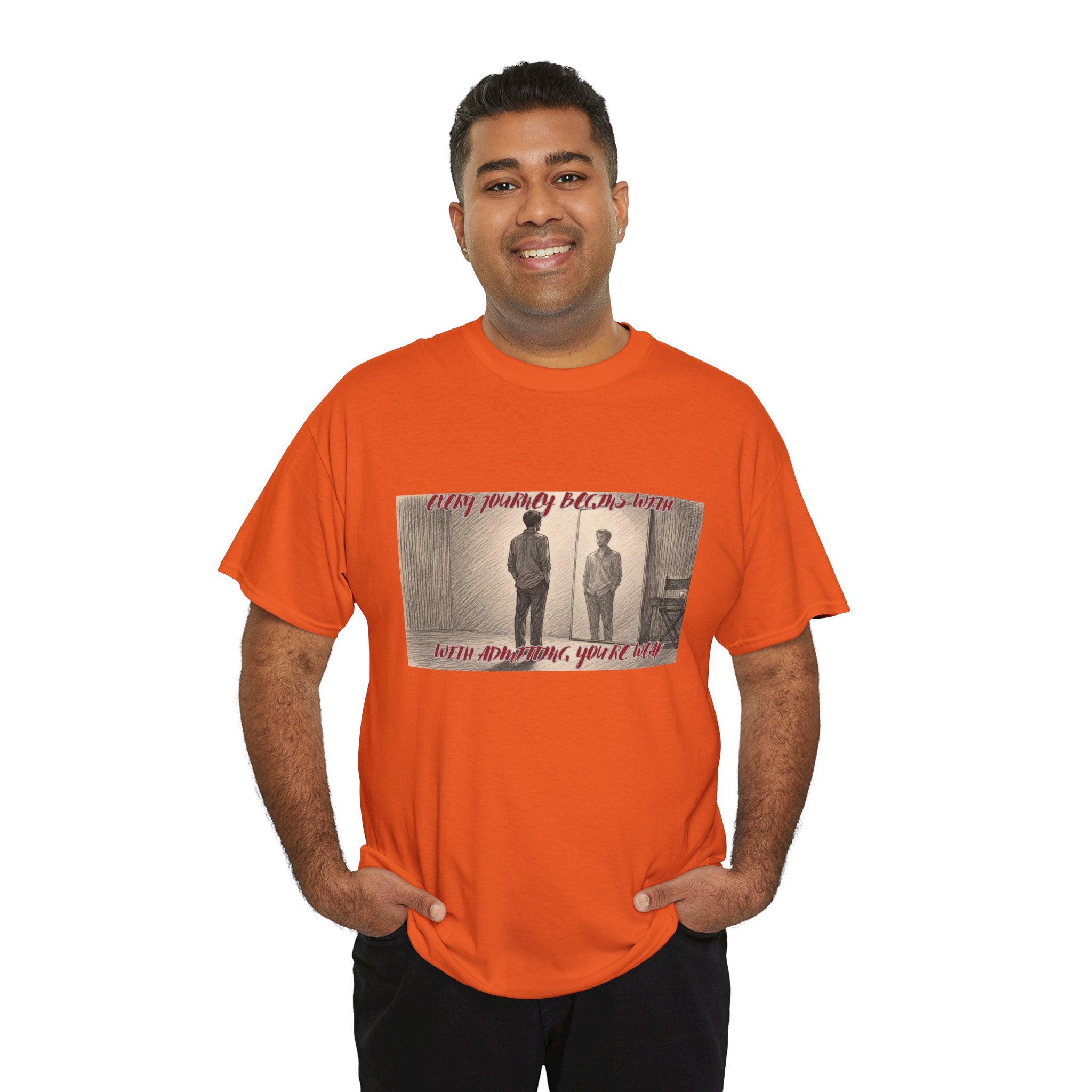 Vintage Photo Tee — “Every Journey Begins When You Start, You’ll Fly” Graphic T-Shirt